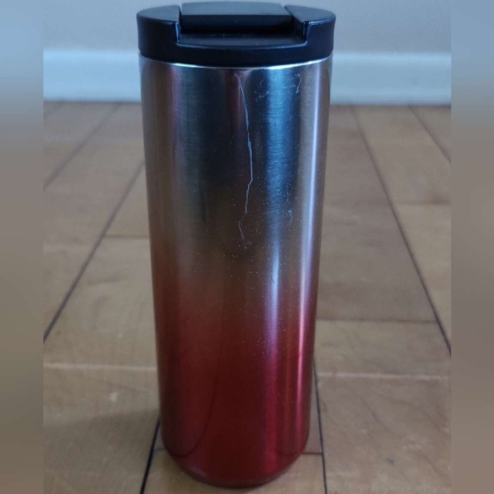Starbucks Red and Silver Ombre Travel Mug - Picture 6 of 11